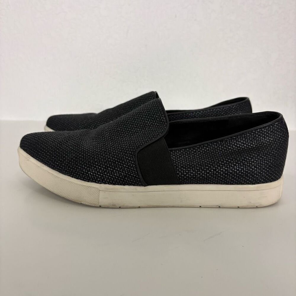 Vince Black Knit Pointed Toe Slip On Sneaker Shoes Size 6
